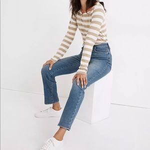 Madewell Curvy slim demi-boot jeans in enright wash 31P